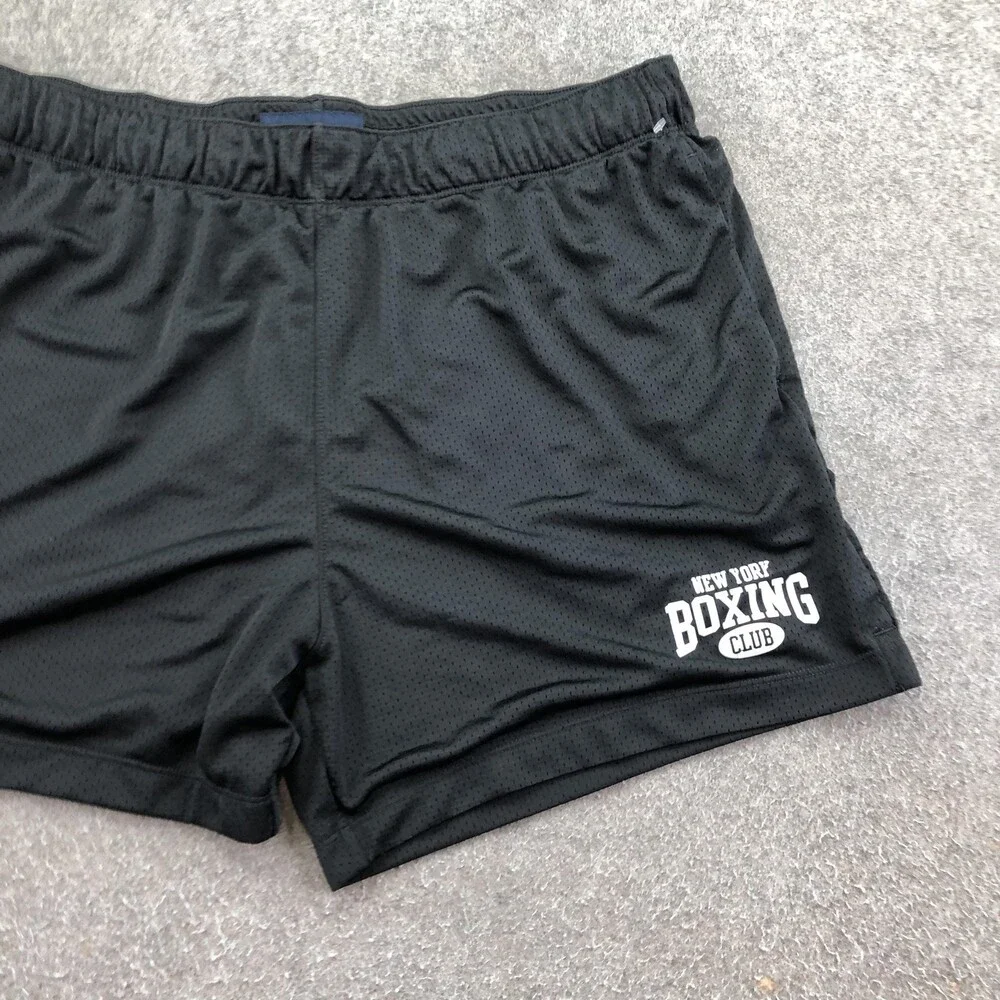 Abercrombie & Fitch Shorts Mens 2XL Black Mesh 6 Inch Boxing Club Gym Pockets